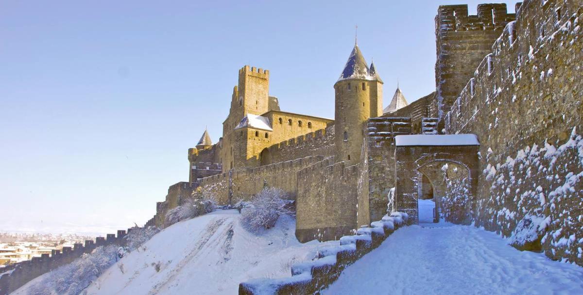 Tout Confort ! Calme, Climatisation, Parking Gratuit, Grande Terrasse, Ascenseur, Wifi Carcassonne Esterno foto