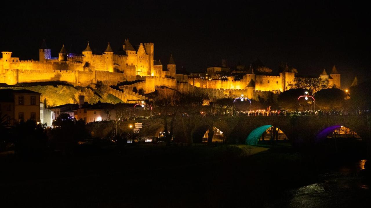 Tout Confort ! Calme, Climatisation, Parking Gratuit, Grande Terrasse, Ascenseur, Wifi Carcassonne Esterno foto